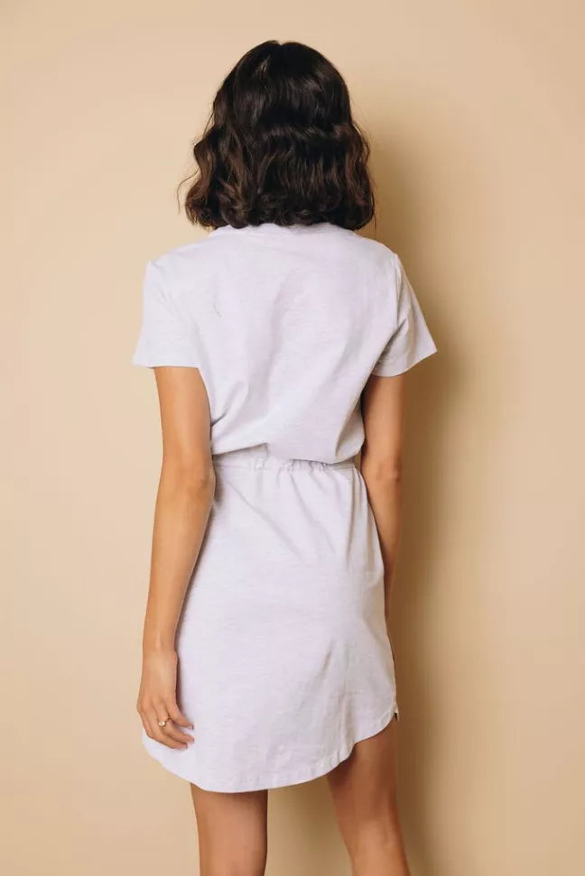 Porter Drawstring Mini Dress Stay Warm in Style