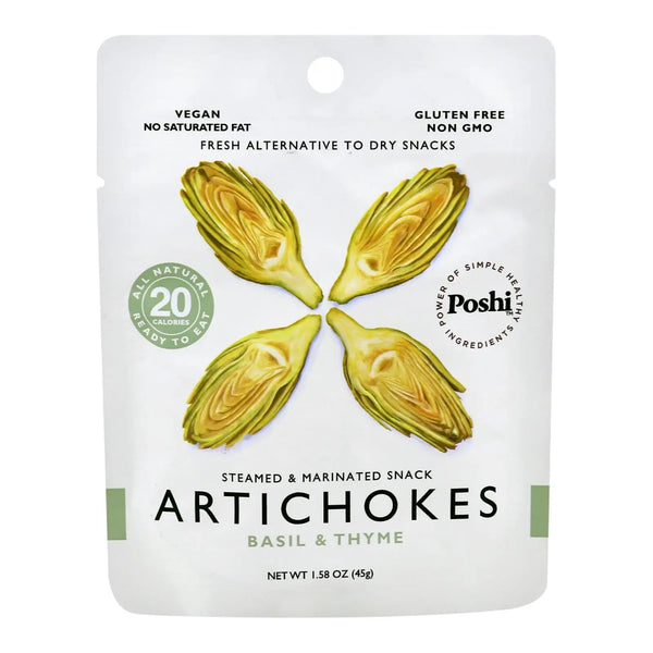 Poshi - Snack Artichokes Mrntd Veg - Case Of 10 - 1.58 Oz Poshi