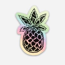 Pot Pineapple Sticker Black Cat Bazaar