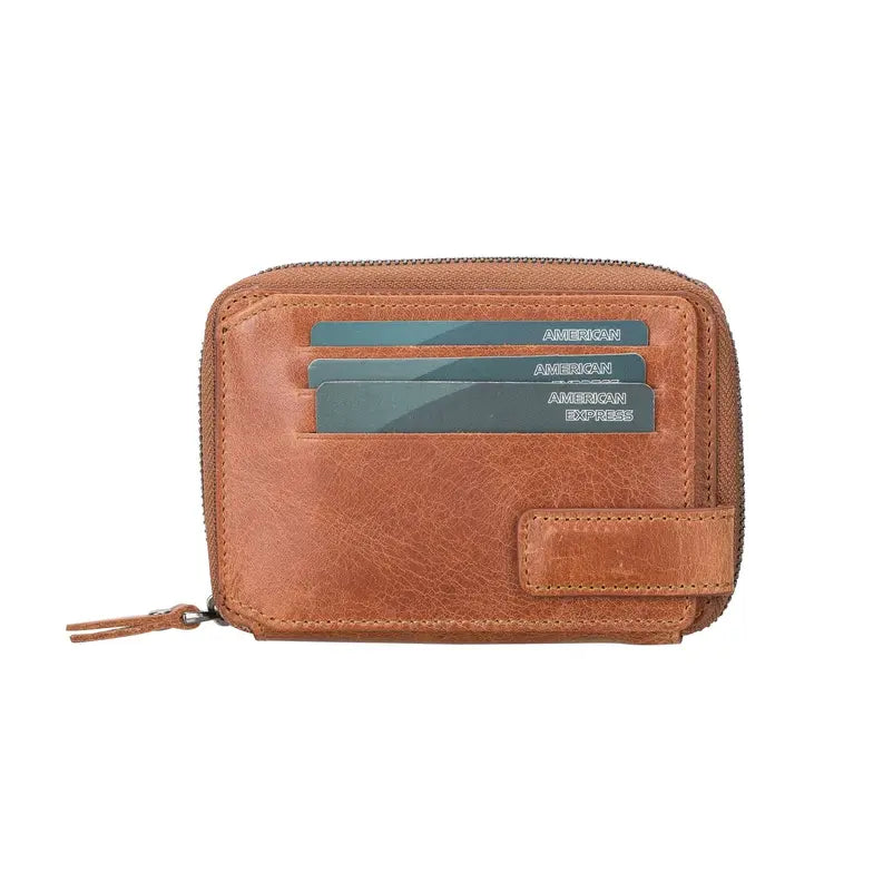 Powell Handmade Unisex Leather Wallet with Zippered Compartment Toronata
