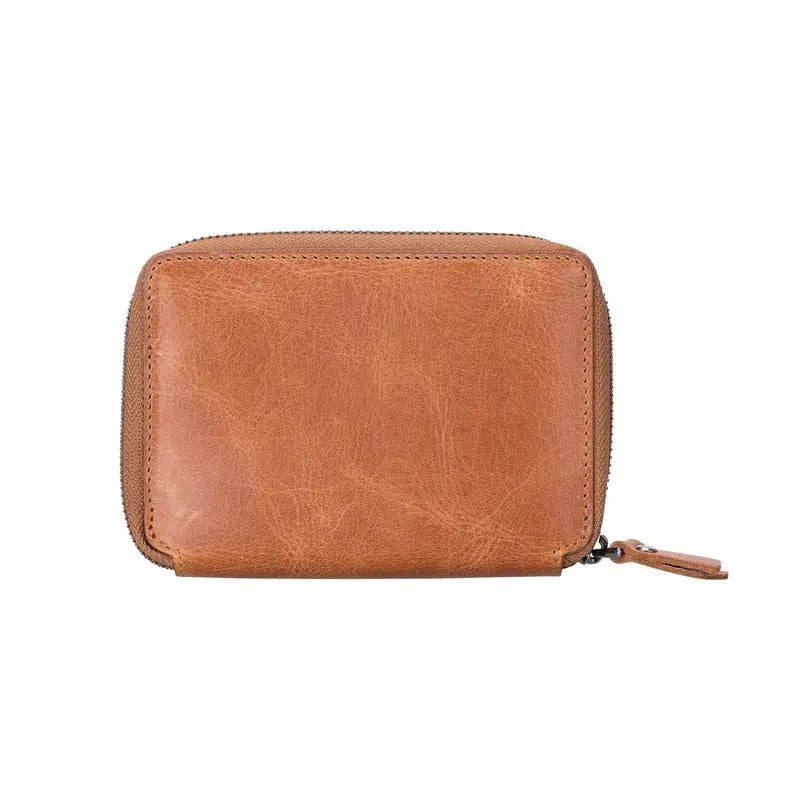 Powell Handmade Unisex Leather Wallet with Zippered Compartment Toronata
