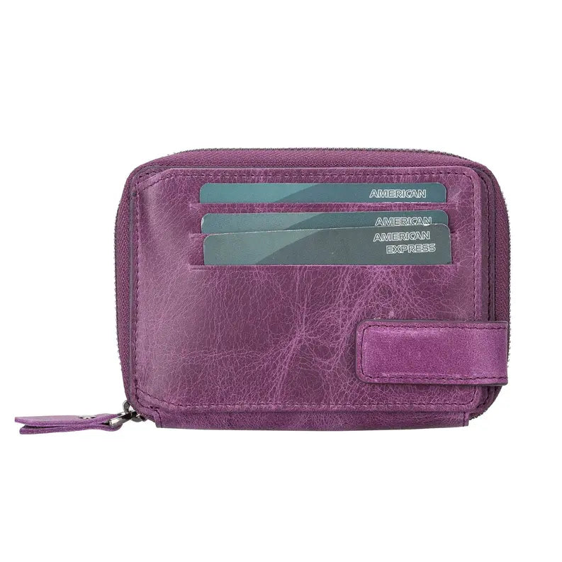 Powell Handmade Unisex Leather Wallet with Zippered Compartment Toronata