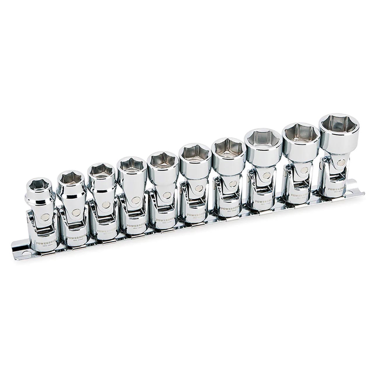 Powerbuilt 3/8" Drive Metric Universal Joint Socket Set (10 Piece Set) POWERBUILT
