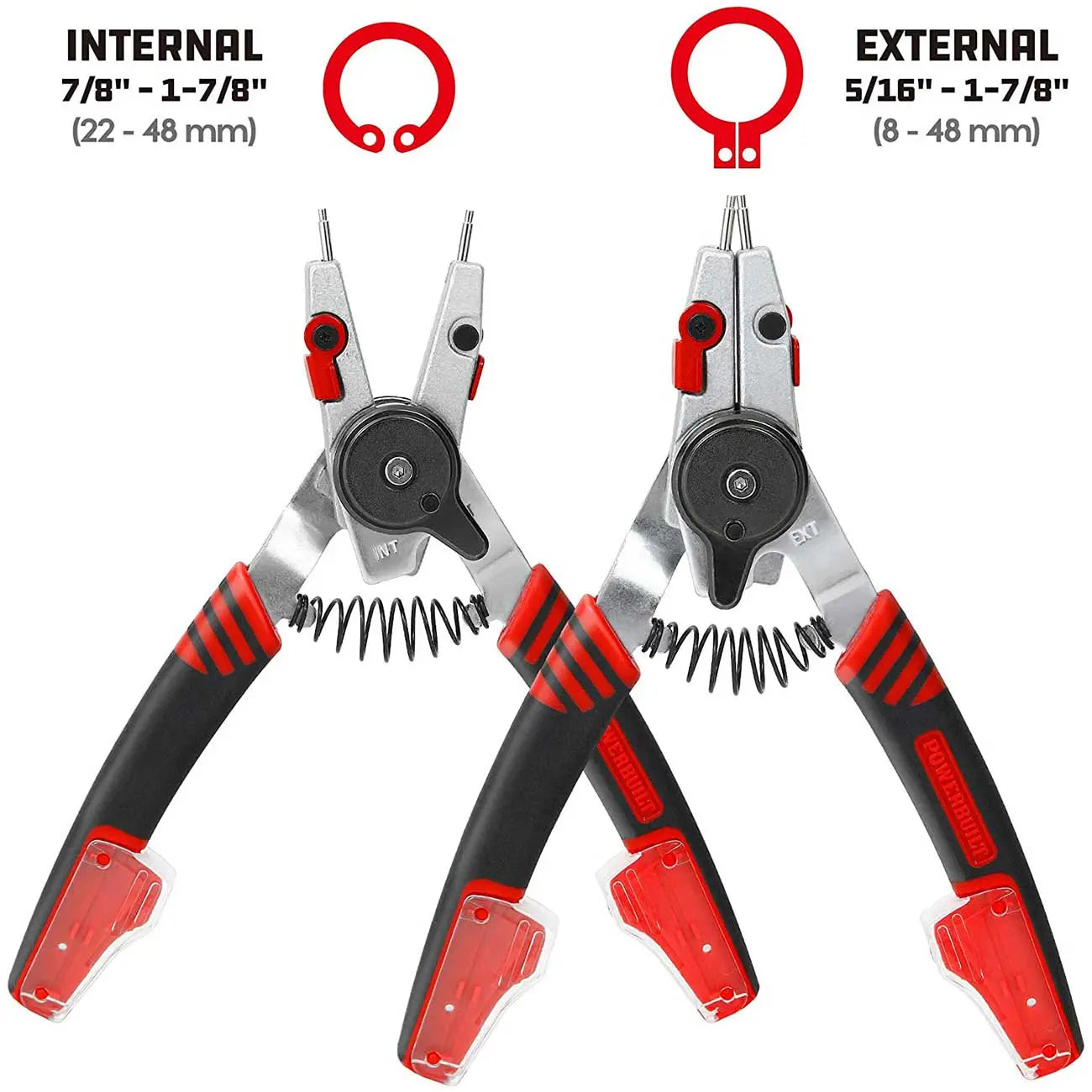 Powerbuilt Combination Switch Internal/external Snap Ring Pliers POWERBUILT