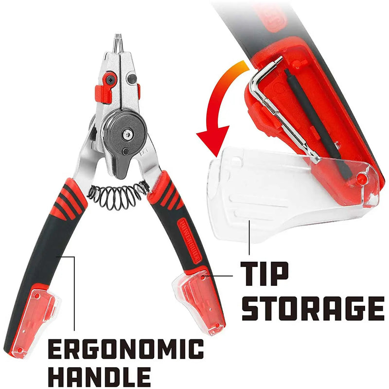 Powerbuilt Combination Switch Internal/external Snap Ring Pliers POWERBUILT