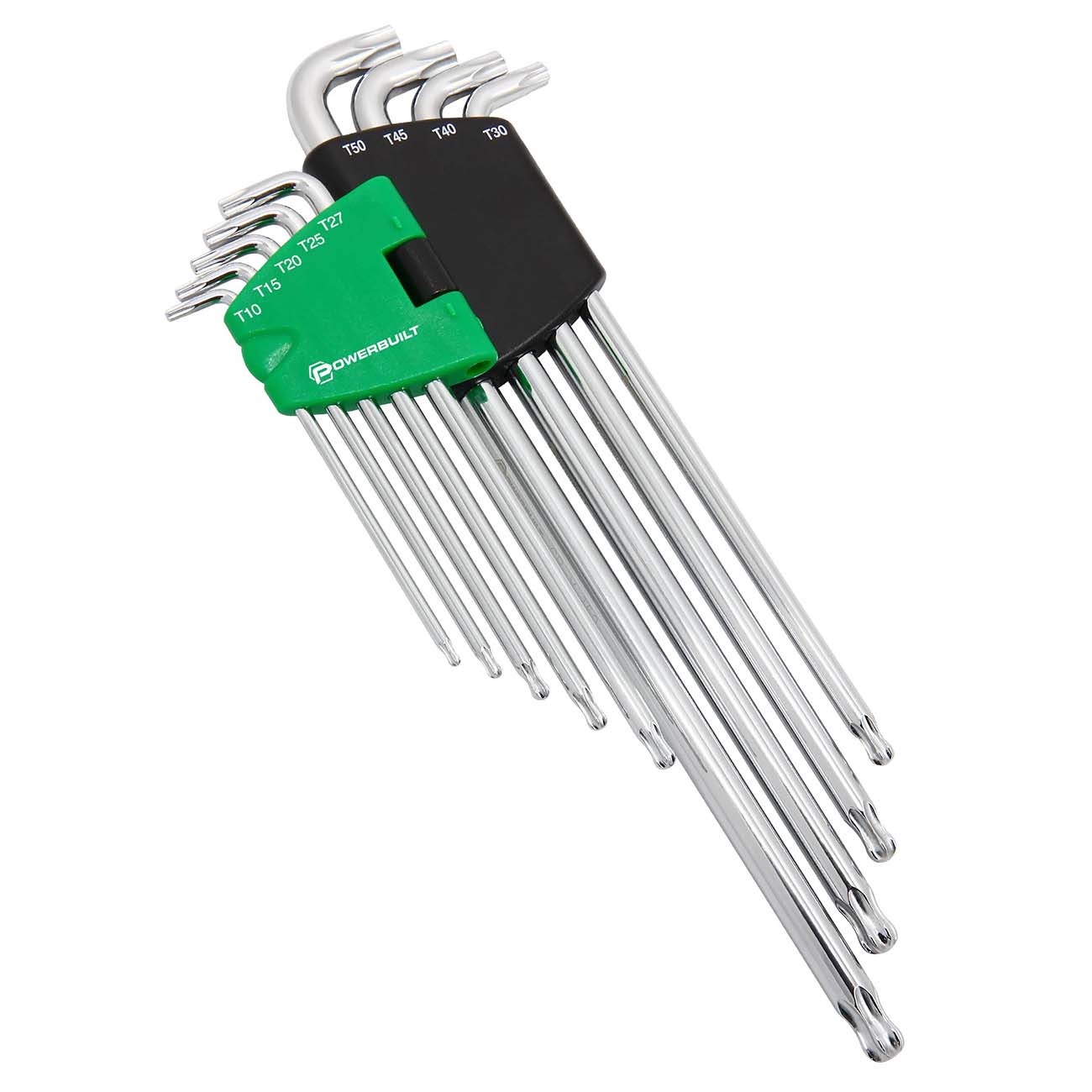 Powerbuilt Stubby Long Arm Torx Key Wrench Set (9 Piece Set) POWERBUILT