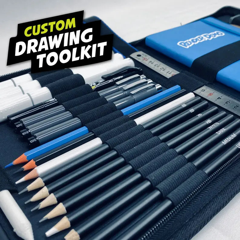 Premium Drawing Set // 26 Piece Set Render Demo Design Studio