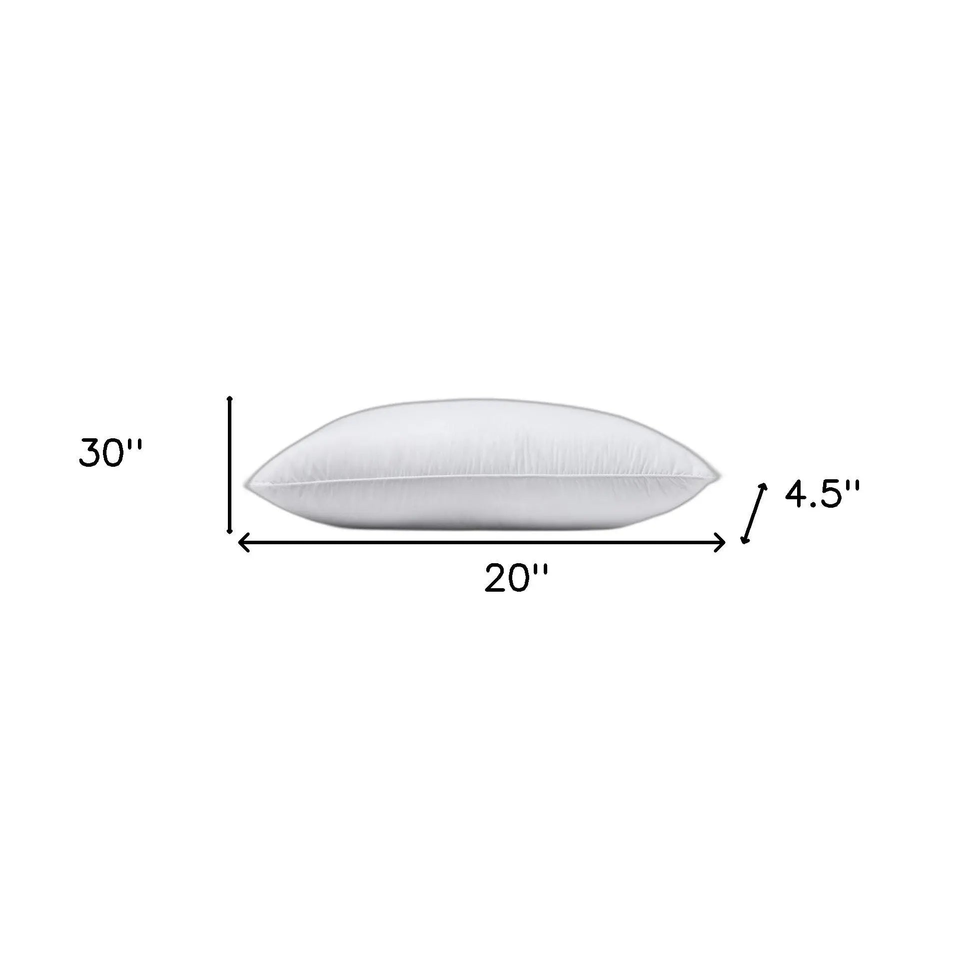 Premium Lux Siberian Down Queen Size Medium Pillow Homeroots Bed & Bath