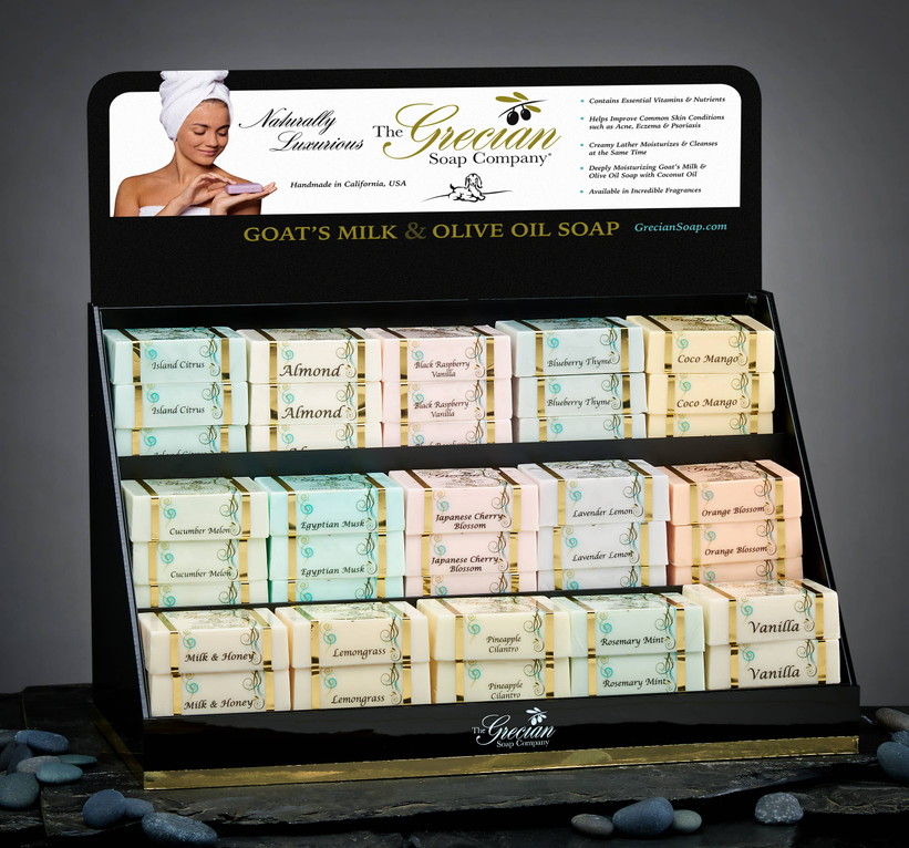 Premium Soap Display - Display only, no Soap Grecian Soap