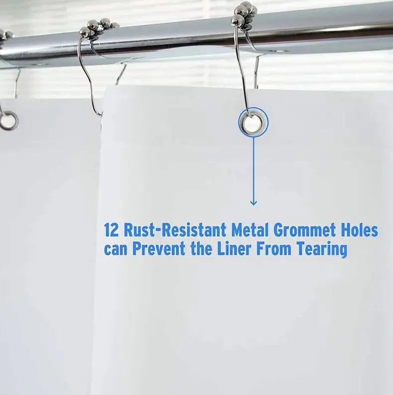 Premium White Shower Curtain Liner Waterproof - 70"x72" Home Mart Goods