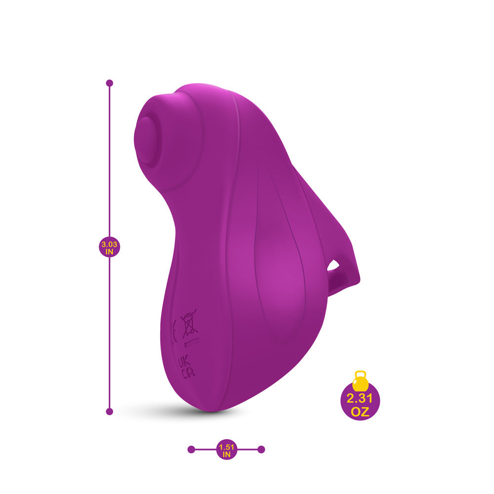 (Presale Only) - Carlee - Berry - Powerful Tapping Finger Vibe With Comfort Grip Ring - GreatEagleInc