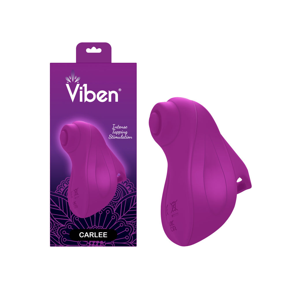 (Presale Only) - Carlee - Berry - Powerful Tapping Finger Vibe With Comfort Grip Ring - GreatEagleInc
