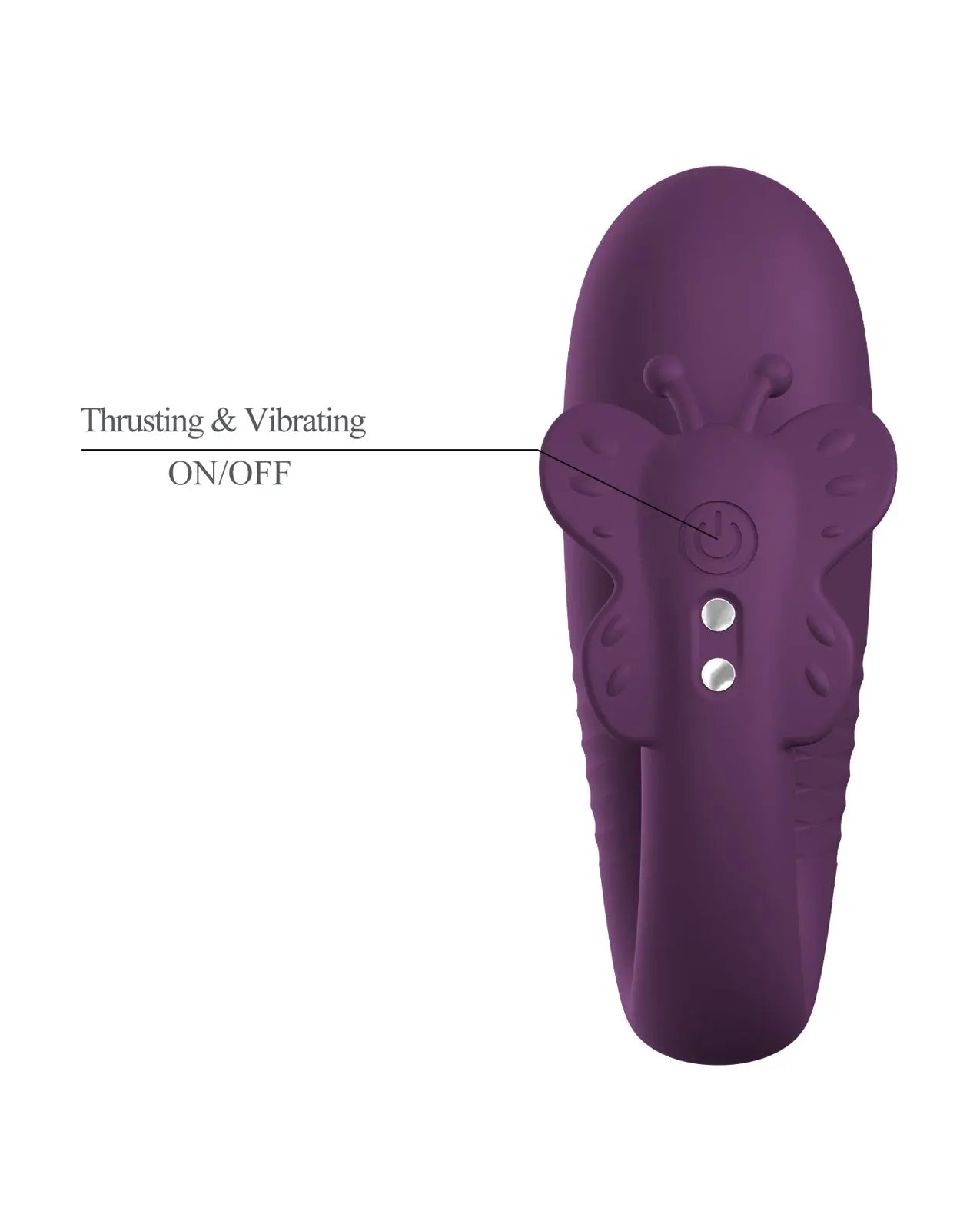 Pretty Love Klay App-Enabled Thrusting Hands-Free Vibrator - Purple Liaoyang Baile Health Care Produ
