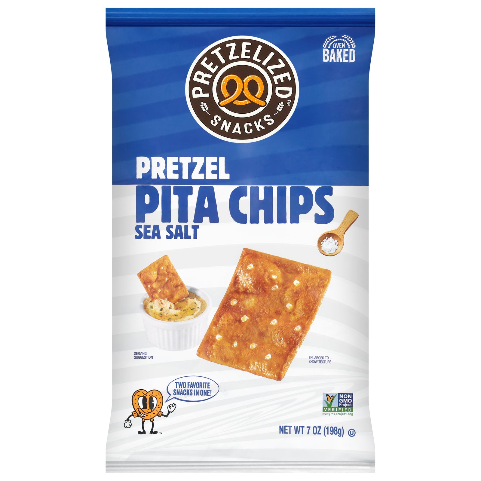 Pretzelized - Pita Chip Sea Salt - Cs Of 12-7 Oz Pretzelized