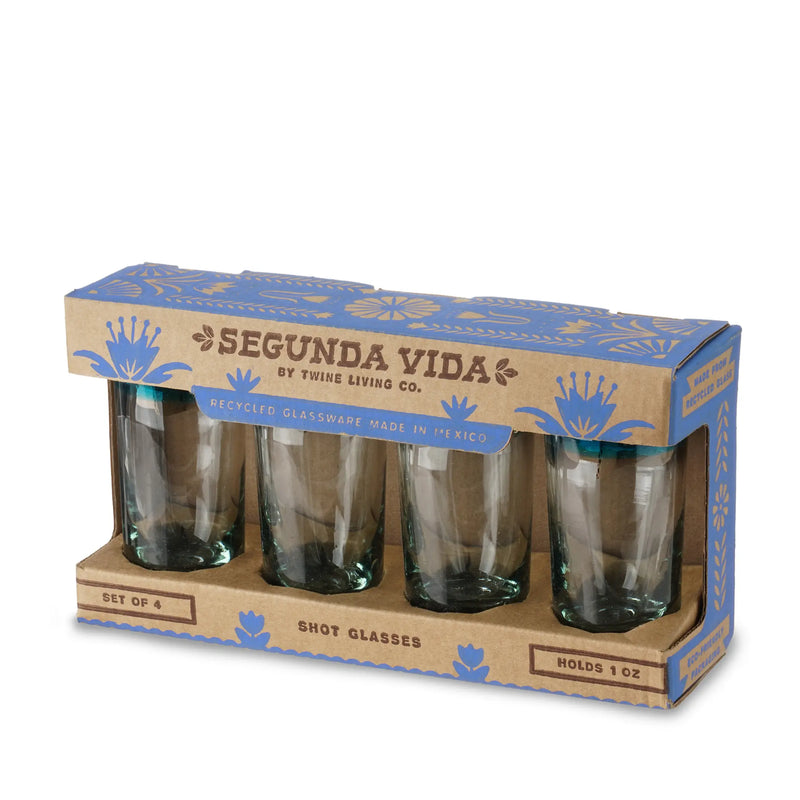 Primavera Recycled Shot Glass Set of 4 by Twine Living Twine