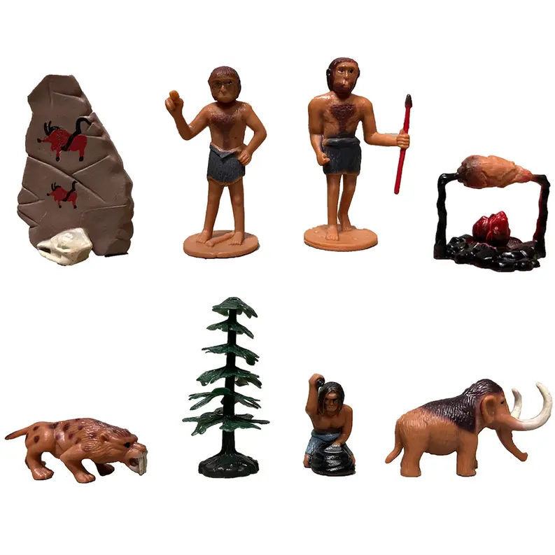 Primitive Man Prehistoric Figurine Tube Set Texas Toy Distribution