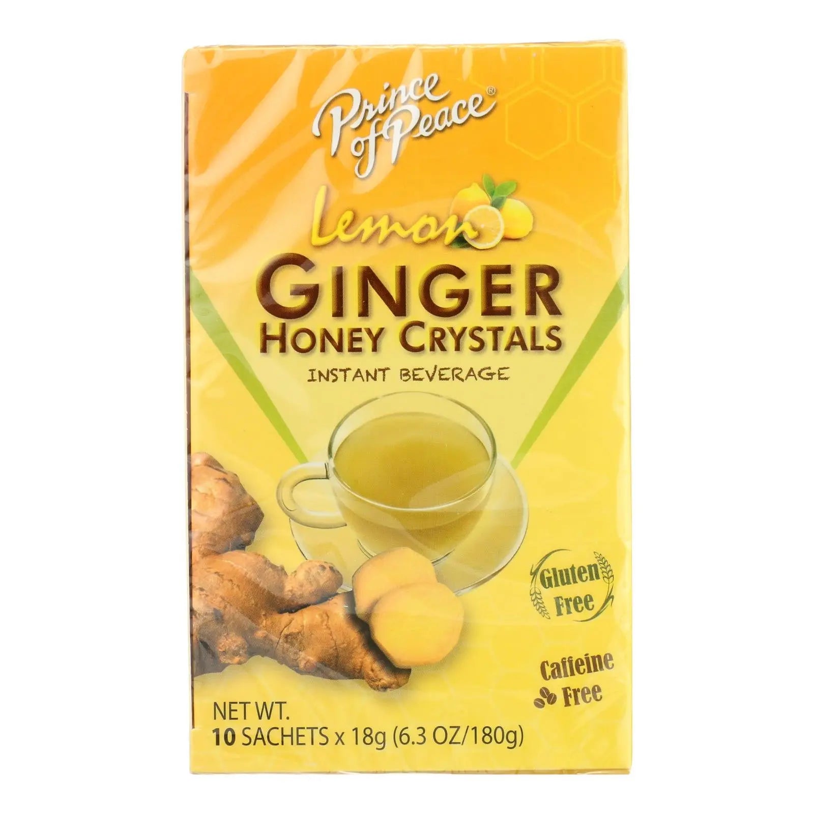 Prince Of Peace - Tea Instant Lemon Ginger Honey Cry - Case Of 6-10 Bag Prince Of Peace