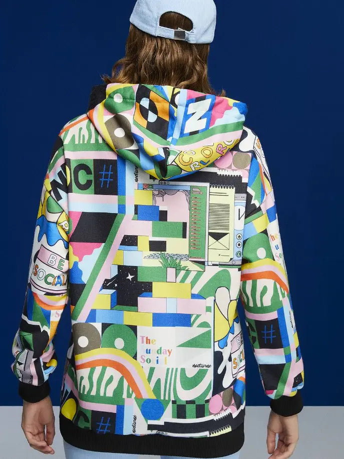 Print Oversized Sweatshirt Monique Store