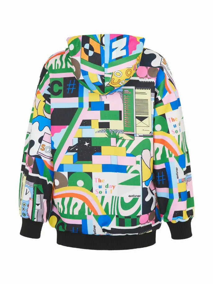 Print Oversized Sweatshirt Monique Store