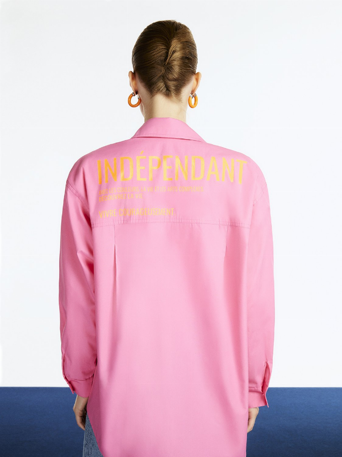Printed Oversized Shirt Monique Store