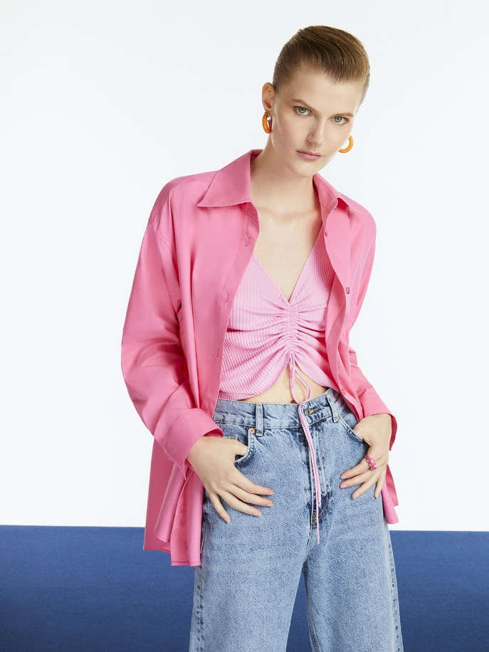 Printed Oversized Shirt Monique Store