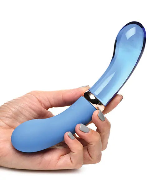 Prisms Vibra-glass 10x Dual Ended G Spot Silicone/glass Vibrator - Bleu Xr LLC