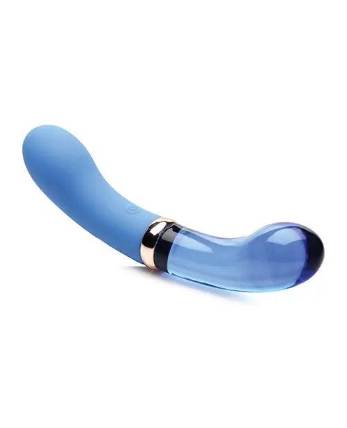 Prisms Vibra-glass 10x Dual Ended G Spot Silicone/glass Vibrator - Bleu Xr LLC