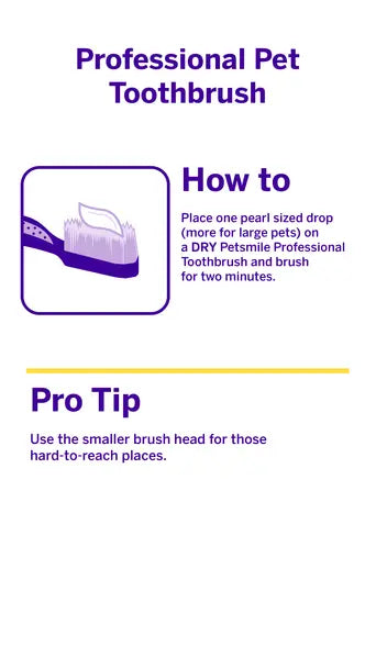 Professional Pet Toothbrush - Patented 45 Degree Dual-Ended Brush Head Petsmile