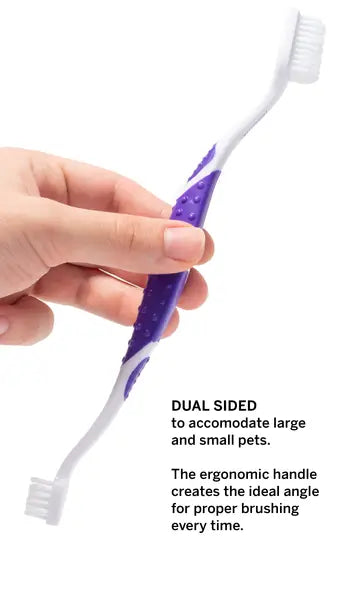 Professional Pet Toothbrush - Patented 45 Degree Dual-Ended Brush Head Petsmile