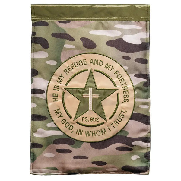 Psalm 91:2 Garden Flag Double Applique Dicksons Inc