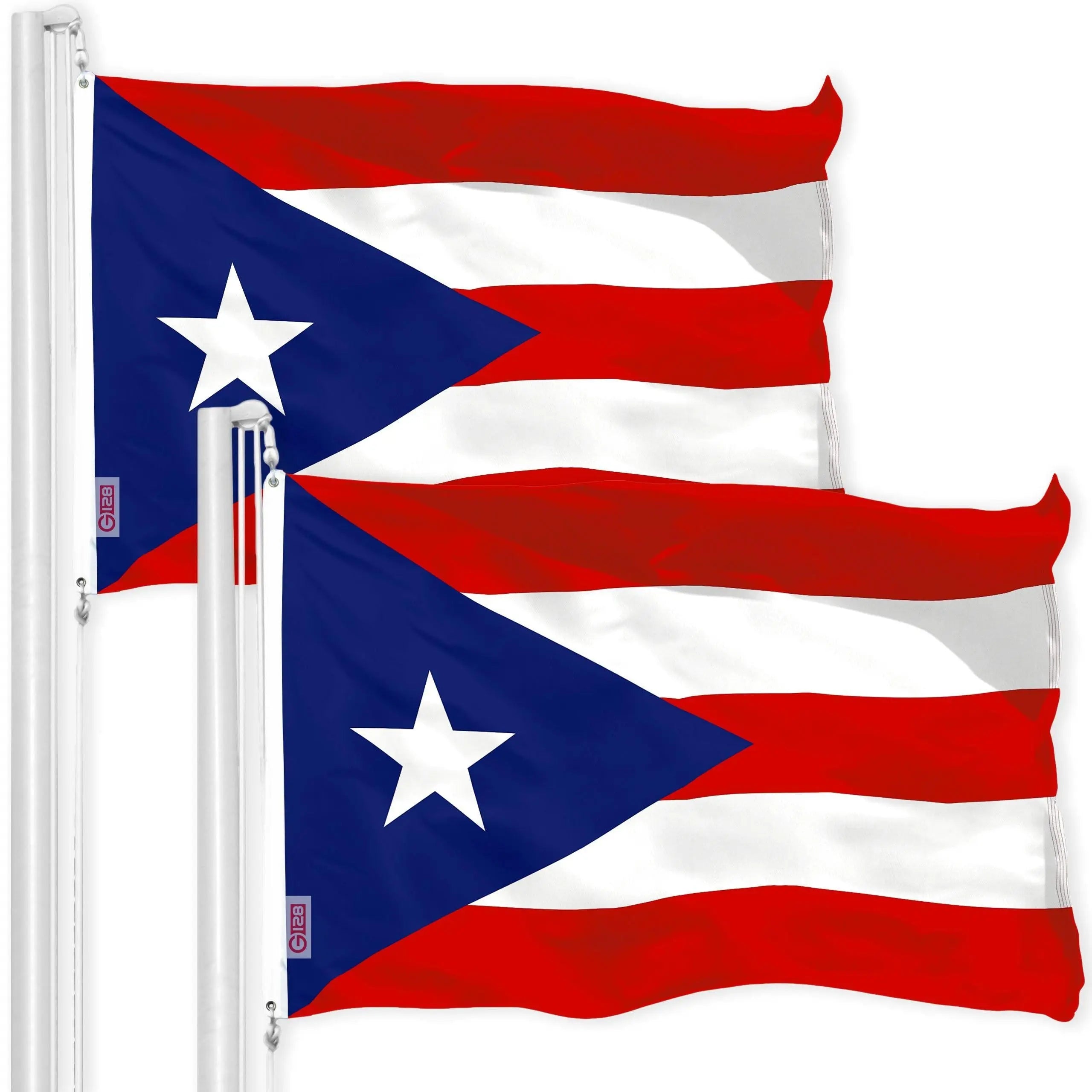 Puerto Rico PR Flag 3x5 Ft 2-Pack 150D Printed Polyester By G128 G128