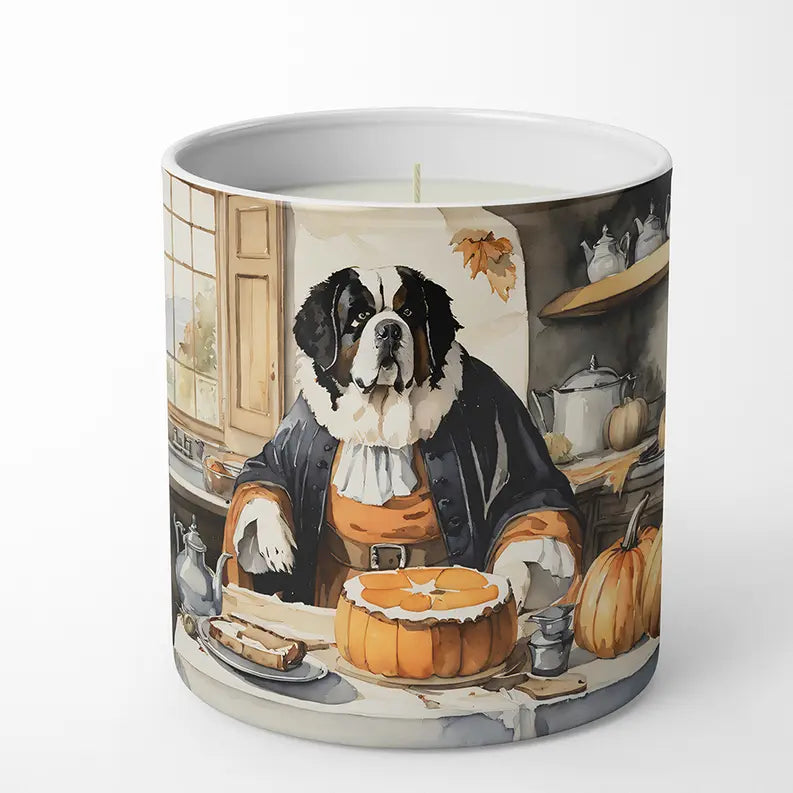 Pug Fall Kitchen Pumpkins Decorative Soy Candle Caroline's Treasures