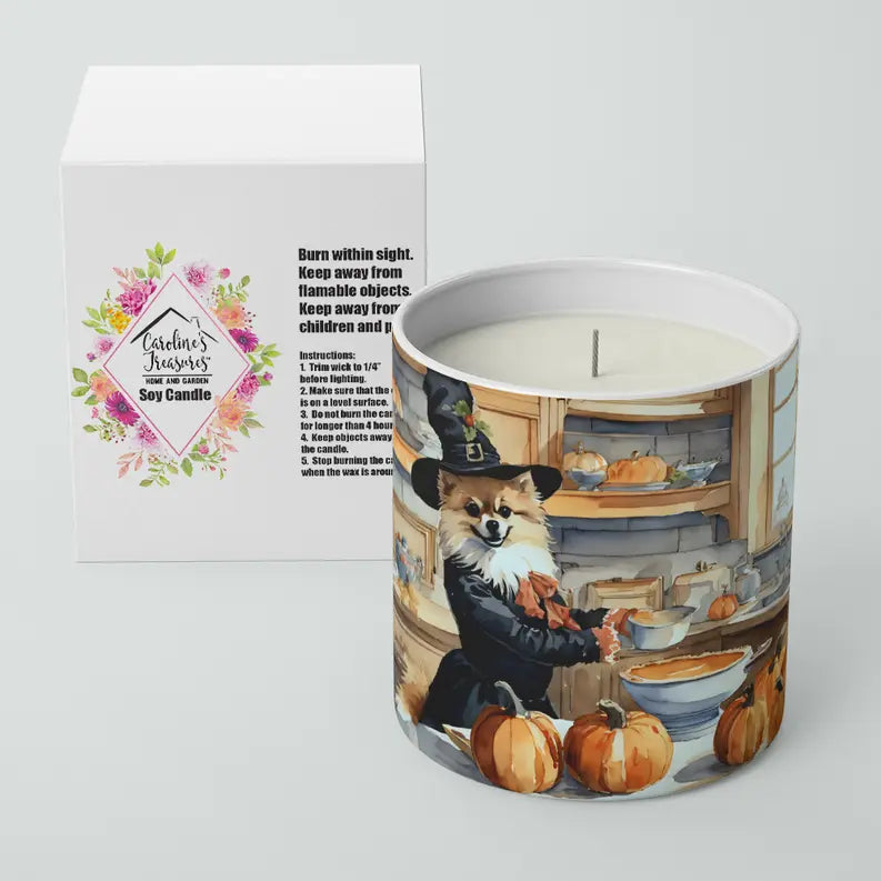 Pug Fall Kitchen Pumpkins Decorative Soy Candle Caroline's Treasures