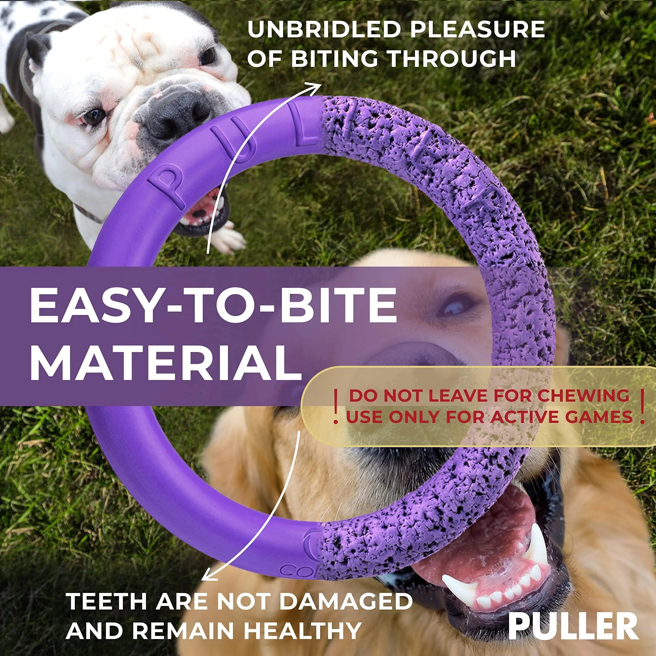 Puller Outdoor Dog Ring Toys   Dog Fetch Toy & Tug of War Dog Toy for Small Medium Large Dogs   Dog Ball & Soft Dog Frisbee Alt   Outside Dog Yard Toys   Big Dog Pull Toy   Best Dog Exercise Equipment Collar