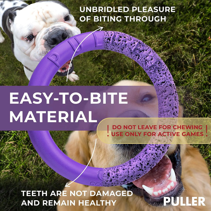 Puller Outdoor Dog Ring Toys   Dog Fetch Toy & Tug of War Dog Toy for Small Medium Large Dogs   Dog Ball & Soft Dog Frisbee Alt   Outside Dog Yard Toys   Big Dog Pull Toy   Best Dog Exercise Equipment Collar