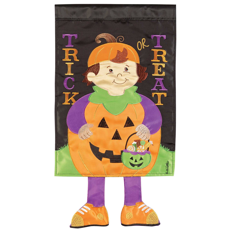 Pumpkin Trick Or Treat Flag Garden Dicksons Inc