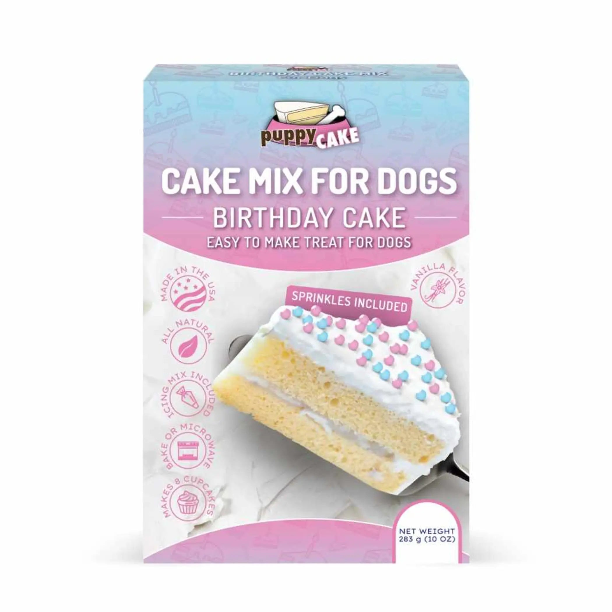 Puppy Cake Mix Birthday Cake Flavored with Pupfetti Sprinkles 10oz Puppy Cake