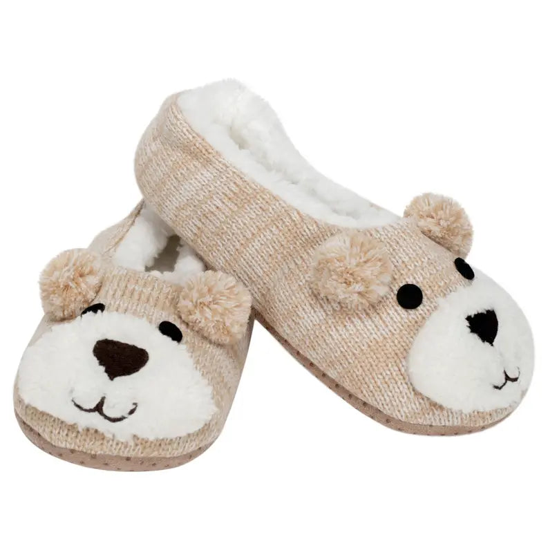 Puppy Plush Lined Non Slip Fuzzy Soft Slipper - Dicksons Inc