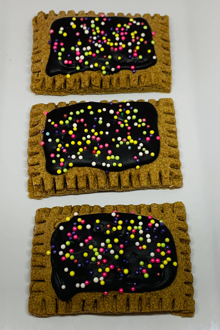 Puppy Tart-Carob & Strawberry (small) The Blue Cerebus Dog Bakery
