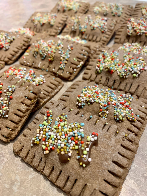 Puppy Tart-Carob & Strawberry (small) The Blue Cerebus Dog Bakery