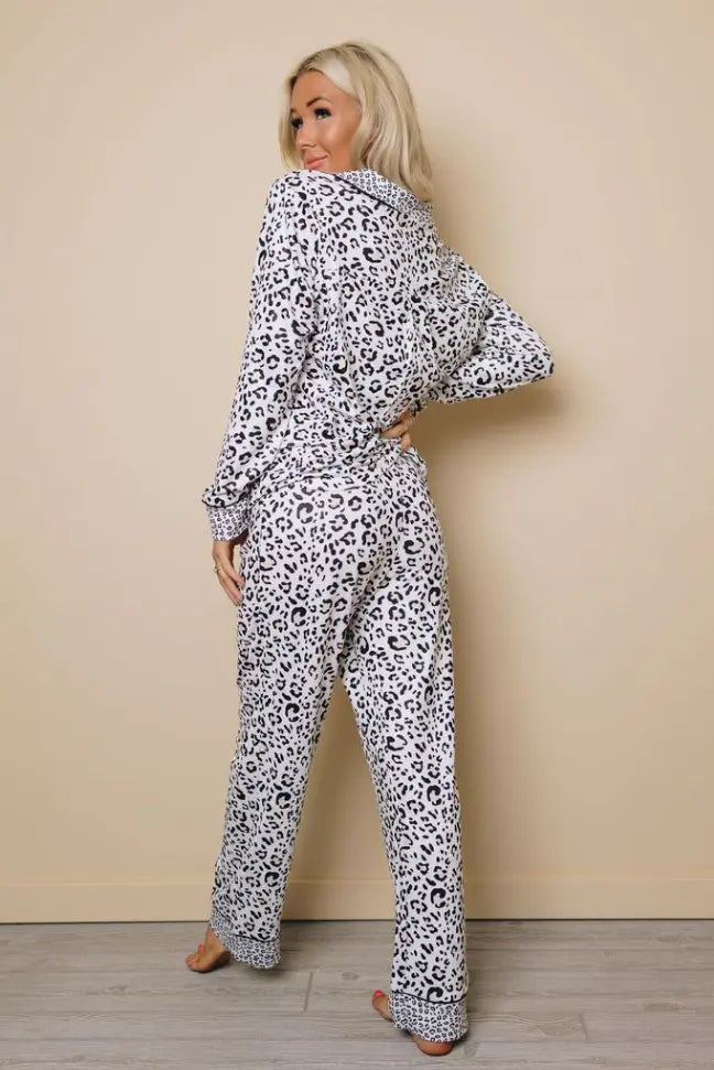 Pure Bliss Leopard Loungewear Set Stay Warm in Style