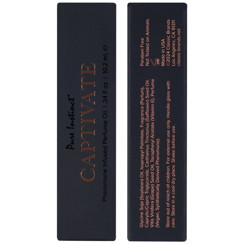 Pure Instinct Pheromone Perfume Oil Captivate 10ml 0.34oz Classic Brands