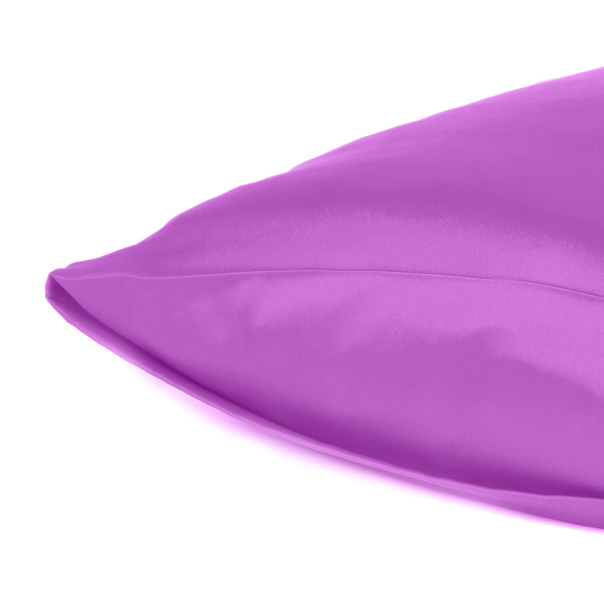 Purple Merlot Dreamy Set Of 2 Silky Satin Standard Pillowcases Homeroots Bed & Bath