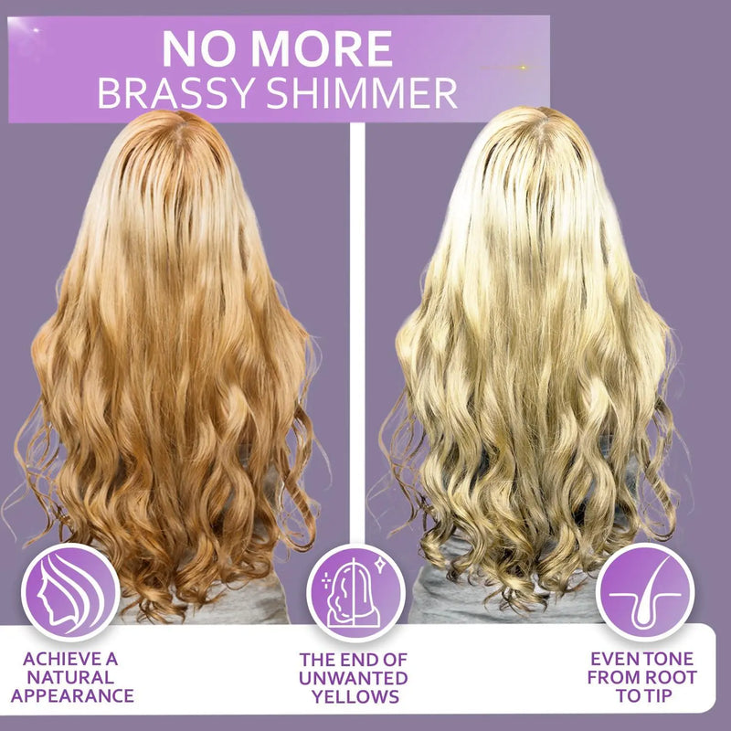 Purple Shampoo   Toner for Blonde Hair   For Color Treated Bleached Silver White and Gray Hair   Goodbye to Orange and Yellow Brassy Tones   Sulfate and Paraben Free   Women and Men Bellisso