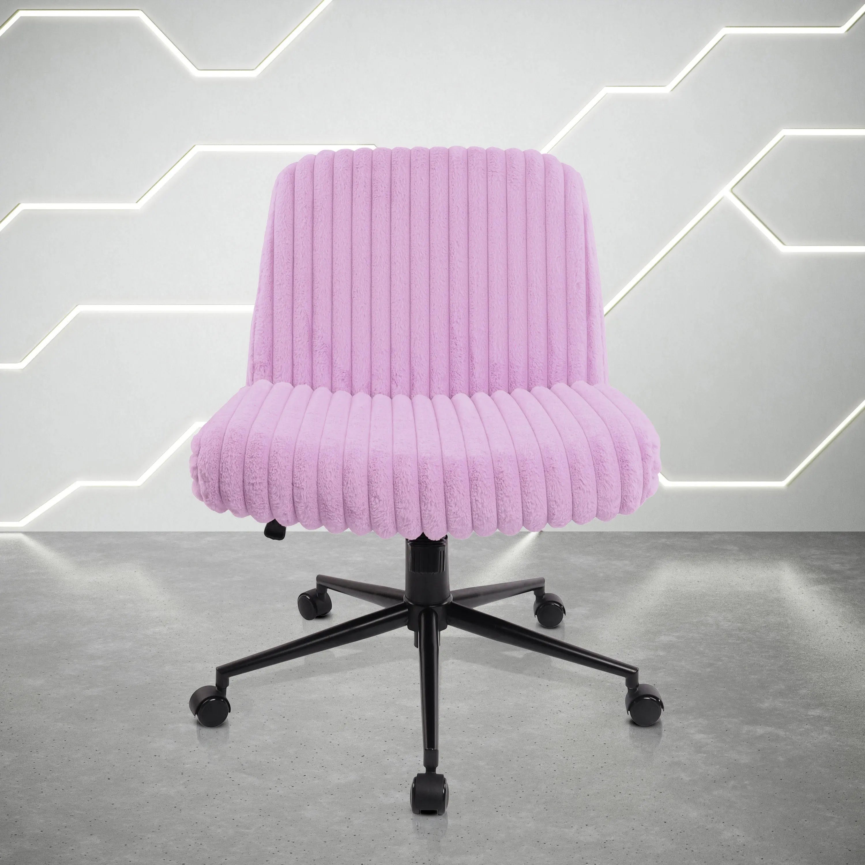 Purple and Black Adjustable Height Rolling Gaming Chair Homeroots Office