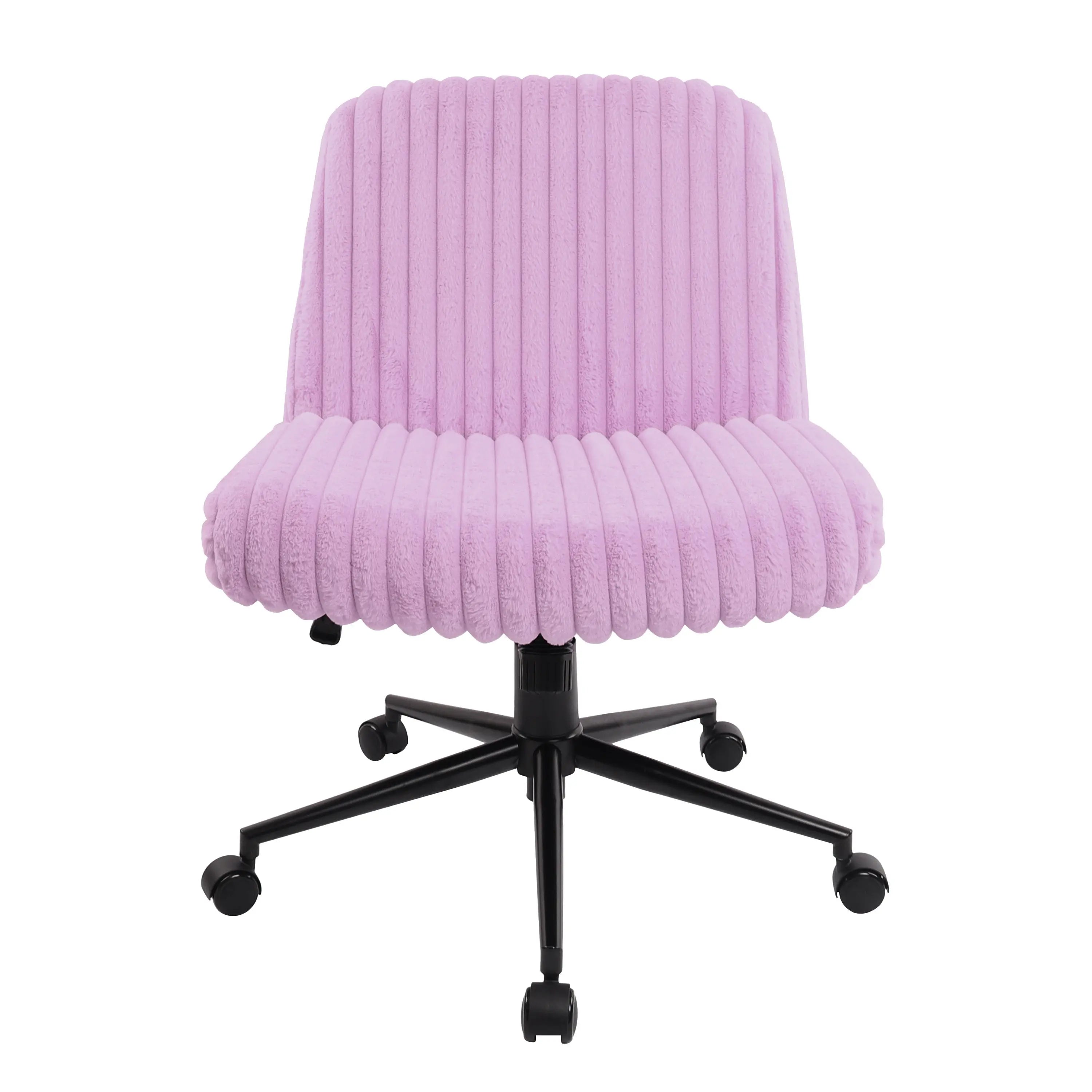 Purple and Black Adjustable Height Rolling Gaming Chair Homeroots Office