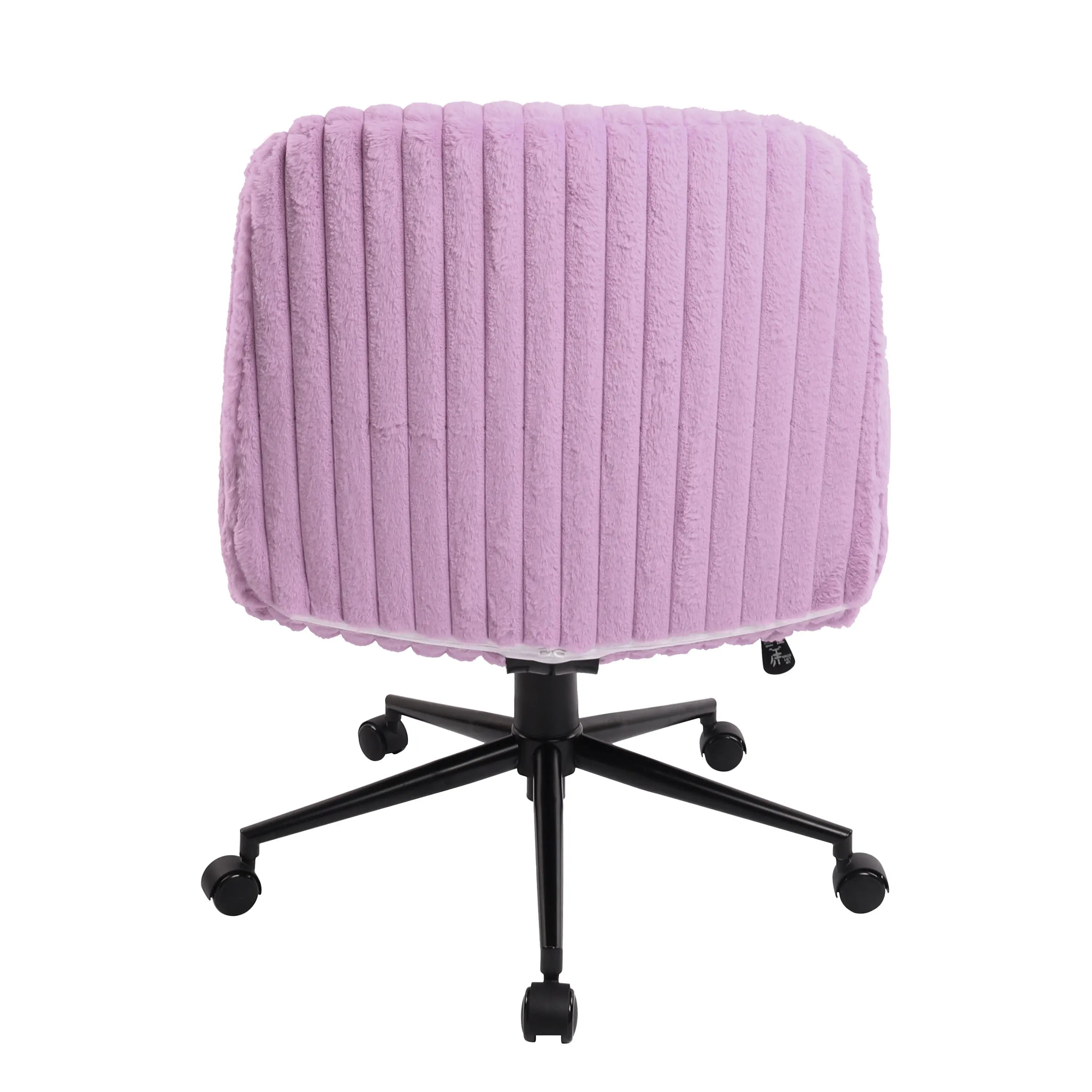 Purple and Black Adjustable Height Rolling Gaming Chair Homeroots Office