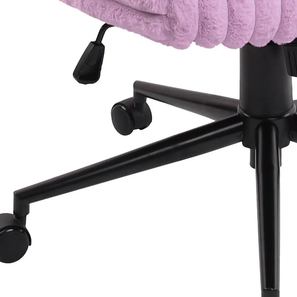 Purple and Black Adjustable Height Rolling Gaming Chair Homeroots Office