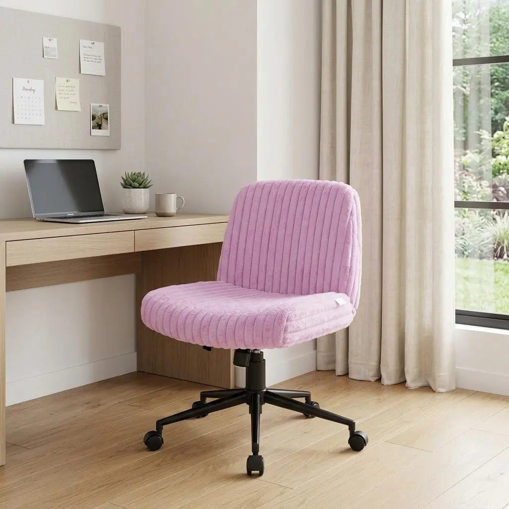Purple and Black Adjustable Height Rolling Gaming Chair Homeroots Office