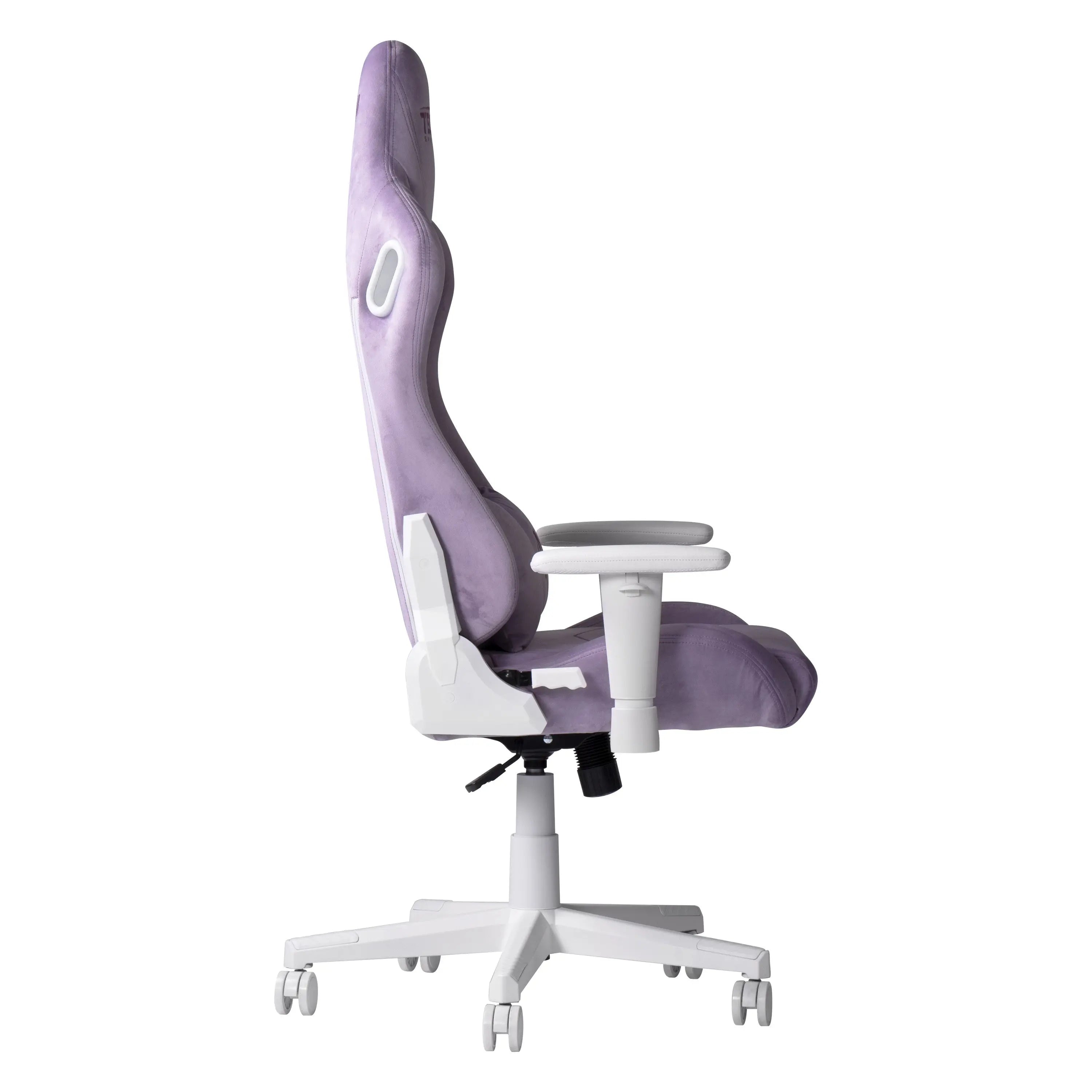 Purple and White Adjustable Height Swivel Rolling Gaming Chair Homeroots Office